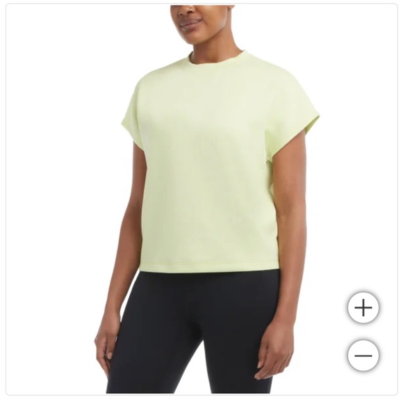 NWT Danskin Ladies' Green Ribbed Tee - Picture 2 of 4